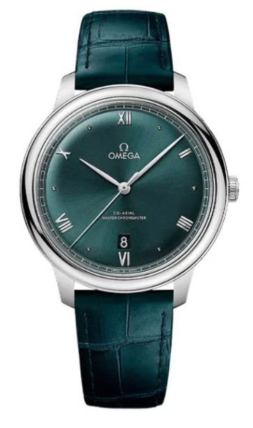 Horlogeband Omega 43413402010001 / De Ville Krokodillenleer Groen 19mm