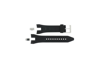 Seiko horlogeband SNAC21P1 / 7T62 0JA0 02B / 4A581JT Silicoon Zwart 20mm