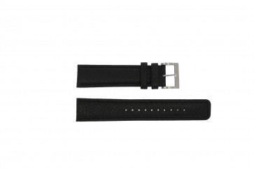 Seiko horlogeband 4KR9JZ / SGEC63P1 / 7N42-0CW0/ SNA741P2 Leder Zwart 22mm + zwart stiksel