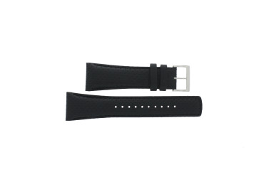 Horlogeband Seiko 7T62-0GL0 / SNA773P2 / 4KW9JZ Leder Zwart 26mm