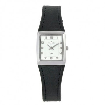 Horlogeband Skagen 523XSSLBC Leder Zwart 20mm