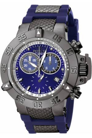 Horlogeband Invicta 5509.01 Staal/Silicoon Blauw