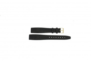 Klep horlogeband zwart leer 14mm 