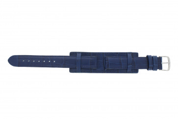 Horlogeband Universeel 61325.55.18 Onderliggend Leder Blauw 18mm