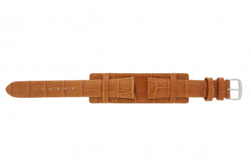 Horlogeband Universeel 61325.75.18 Onderliggend Leder Oranje 18mm