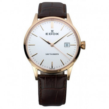 Horlogeband Edox 70162 / 493467 Leder Donkerbruin 20mm
