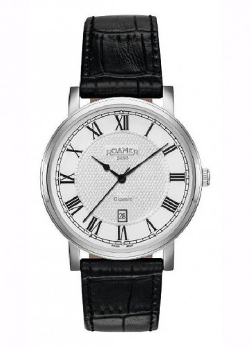 Horlogeband Roamer 709856-41-22-07 Leder Zwart 22mm
