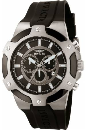 Horlogeband Invicta 7342.01 Leder/Kunststof Zwart