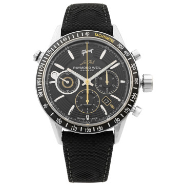 Horlogeband Raymond Weil 7740-SC3-65521 Leder Zwart 22mm