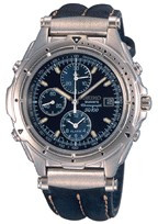 Horlogeband Seiko 7T32-7C40-SDWB95P1 Leder Blauw