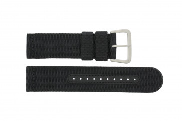Horlogeband Seiko 7S36-03J0 / SNZG15K1 / 4A211JL Textiel Zwart 22mm