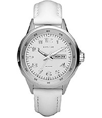 Horlogeband Fossil AM4336 Leder Wit 18mm