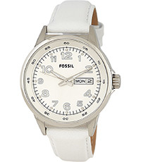 Horlogeband Fossil AM4432 Leder Wit 18mm