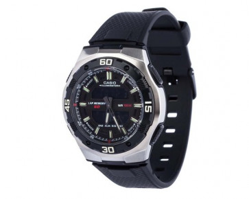 Horlogeband Casio AQ-164W-1AV / AQ-164W-7AV Kunststof/Plastic Zwart 16mm