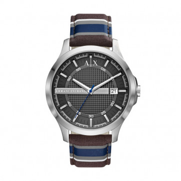 Horlogeband Armani Exchange AX2196 Leder/Textiel Bruin 22mm