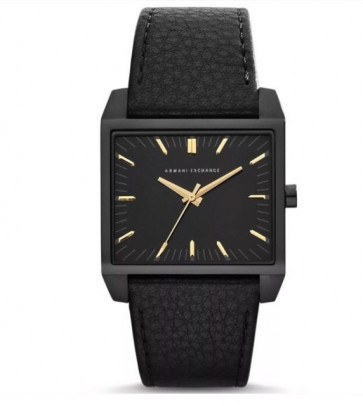 Horlogeband AX2217 Leder Zwart 28mm