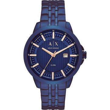 Horlogeband Armani Exchange AX2268 Staal Blauw 20mm