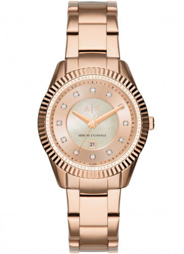 Horlogeband Armani Exchange AX5432 Staal Rosé 18mm