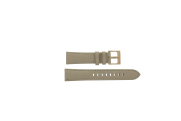 Horlogeband Armani Exchange AX5504 Leder Beige 18mm