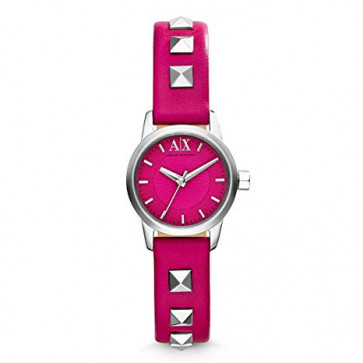 Horlogeband Armani Exchange AX6022 Leder Roze 12mm
