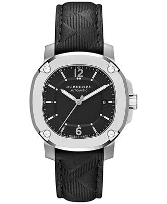 Horlogeband Burberry BBY1209 Rubber Zwart 20mm
