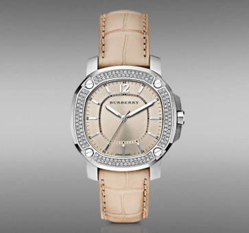 Horlogeband Burberry BBY1400 Krokodillenleer Lichtbruin