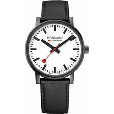 Mondaine horlogeband BM20050 / FE3118.21Q.2 Leder Zwart 18mm