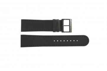 Horlogeband Mondaine BM20054-W Leder Zwart 22mm