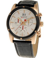 Mondaine horlogeband BM20075 / FC8224.20R Leder Zwart 24mm
