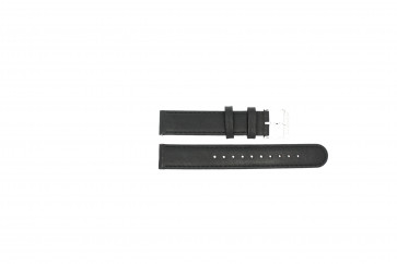 Horlogeband Mondaine BM20104 / BM20202 Leder Zwart 16mm