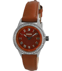 Horlogeband Fossil BQ1104 Leder Bruin 12mm