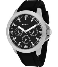 Horlogeband Fossil BQ1291 Silicoon Zwart 22mm