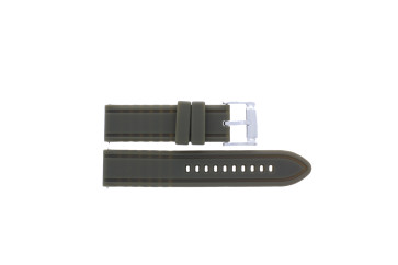Horlogeband Fossil BQ1537 Silicoon Groen 22mm