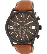 Horlogeband Fossil BQ2042 Leder Bruin 26mm