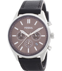 Horlogeband Fossil BQ2062 Leder Zwart 22mm