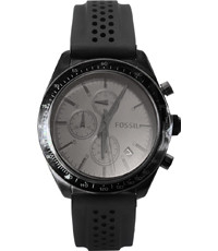 Horlogeband Fossil BQ2149 Silicoon Zwart 20mm