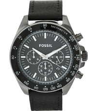 Horlogeband Fossil BQ2170 Leder Zwart 20mm