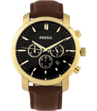 Horlogeband Fossil BQ2255 Leder Bruin 22mm