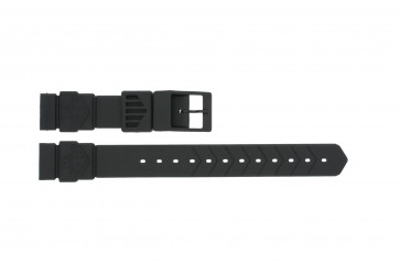 Horlogeband Tag Heuer BS0081 Rubber Zwart 18mm