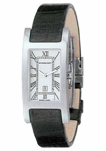 Horlogeband Burberry BU1000 Leder Zwart