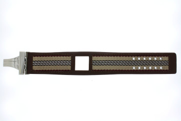 Horlogeband Burberry BU4005 Onderliggend Leder Bruin 28mm