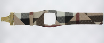 Horlogeband Burberry BU4050 Onderliggend Leder Multicolor 28mm