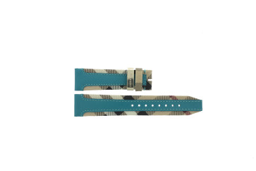 Horlogeband Burberry BU9018 Leder Blauw