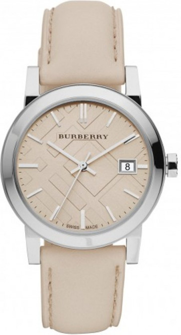 Horlogeband Burberry BU9107 Leder Nude
