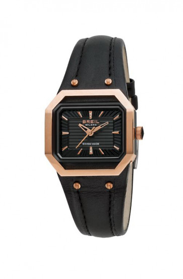 Horlogeband Breil BW0445 Leder Zwart 28mm