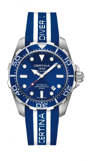 Horlogeband Certina C0134071704100 / C610018006 Rubber Blauw