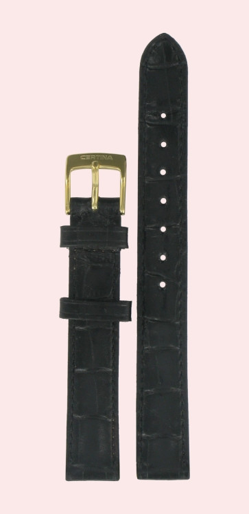 Horlogeband Certina C600011302 / C11191116836A / URBAN CLASS Leder Zwart 13mm
