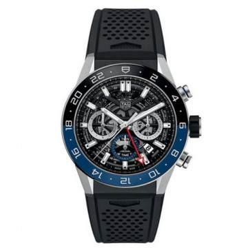 Horlogeband Smartwatch Tag Heuer CBG2A1Z / FT6157 Rubber Zwart 22.5mm