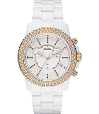 Horlogeband Fossil CH2716 Kunststof/Plastic Wit 22mm