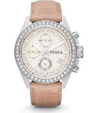 Horlogeband Fossil CH2854 Leder Beige 22mm